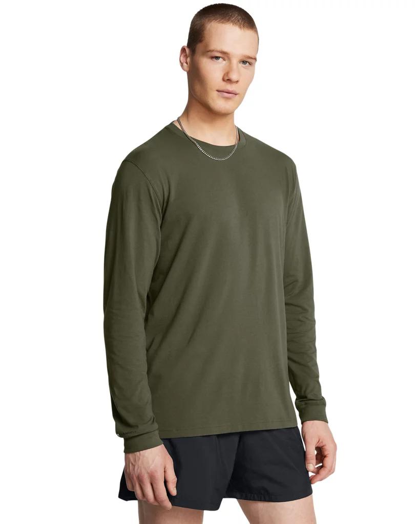 Under Armour Mens Under Armour Icon Charged Cotton Long Sleeve - Mens Ultimate Black/Castlerock Product Image