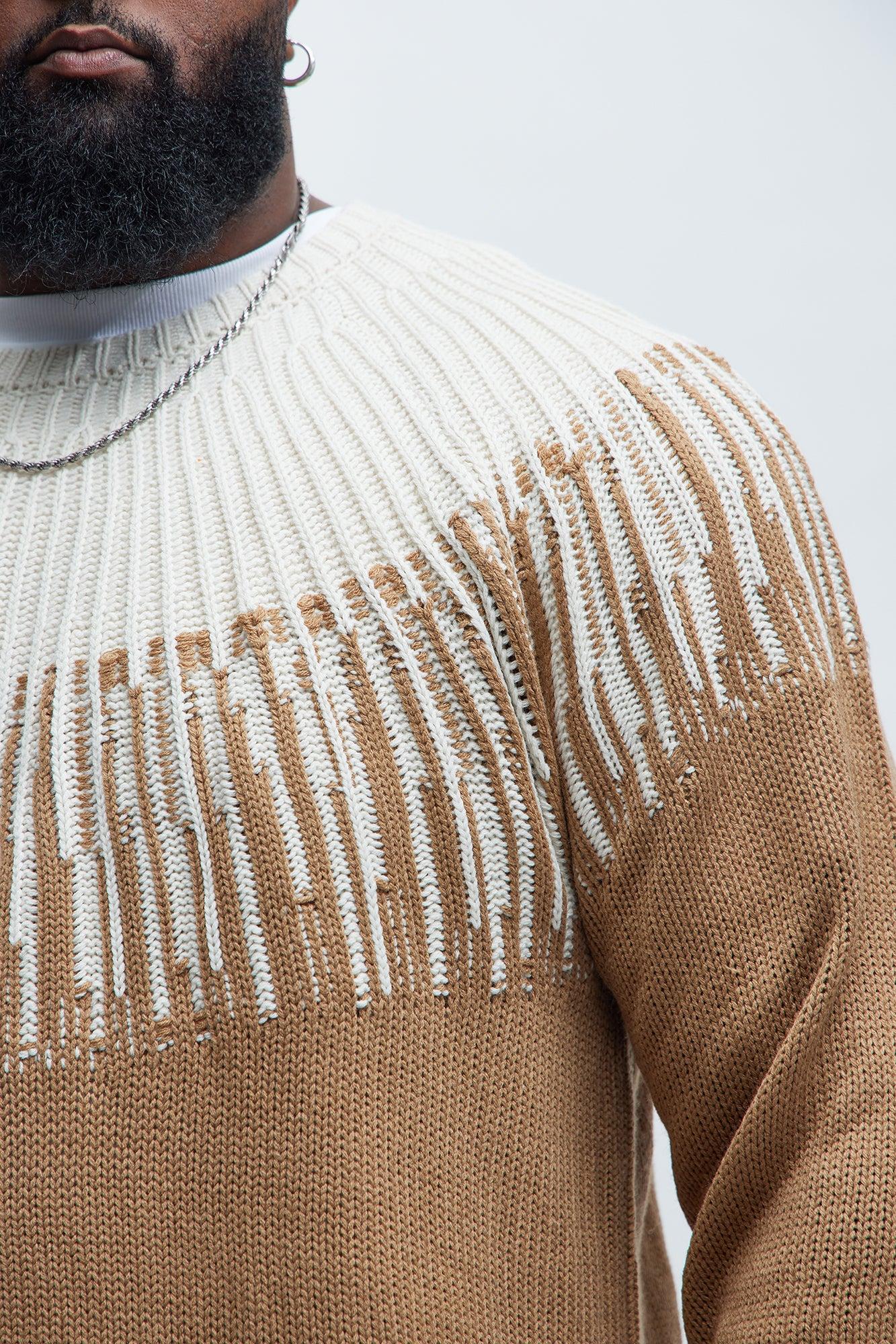 Radiant Crewneck Sweater - Brown Combo Male Product Image