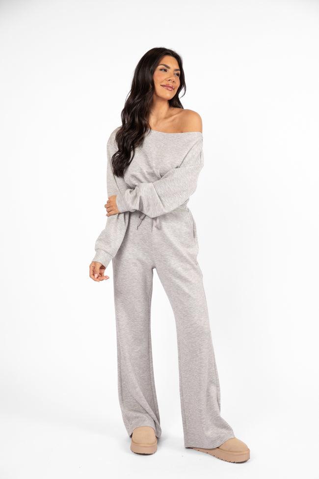 Wear It Out Heather Grey Boat Neck Jumpsuit FINAL SALE Product Image
