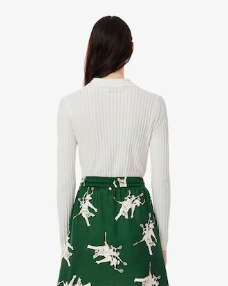 Regular Fit Ribbed Knit Polo Shirt Product Image