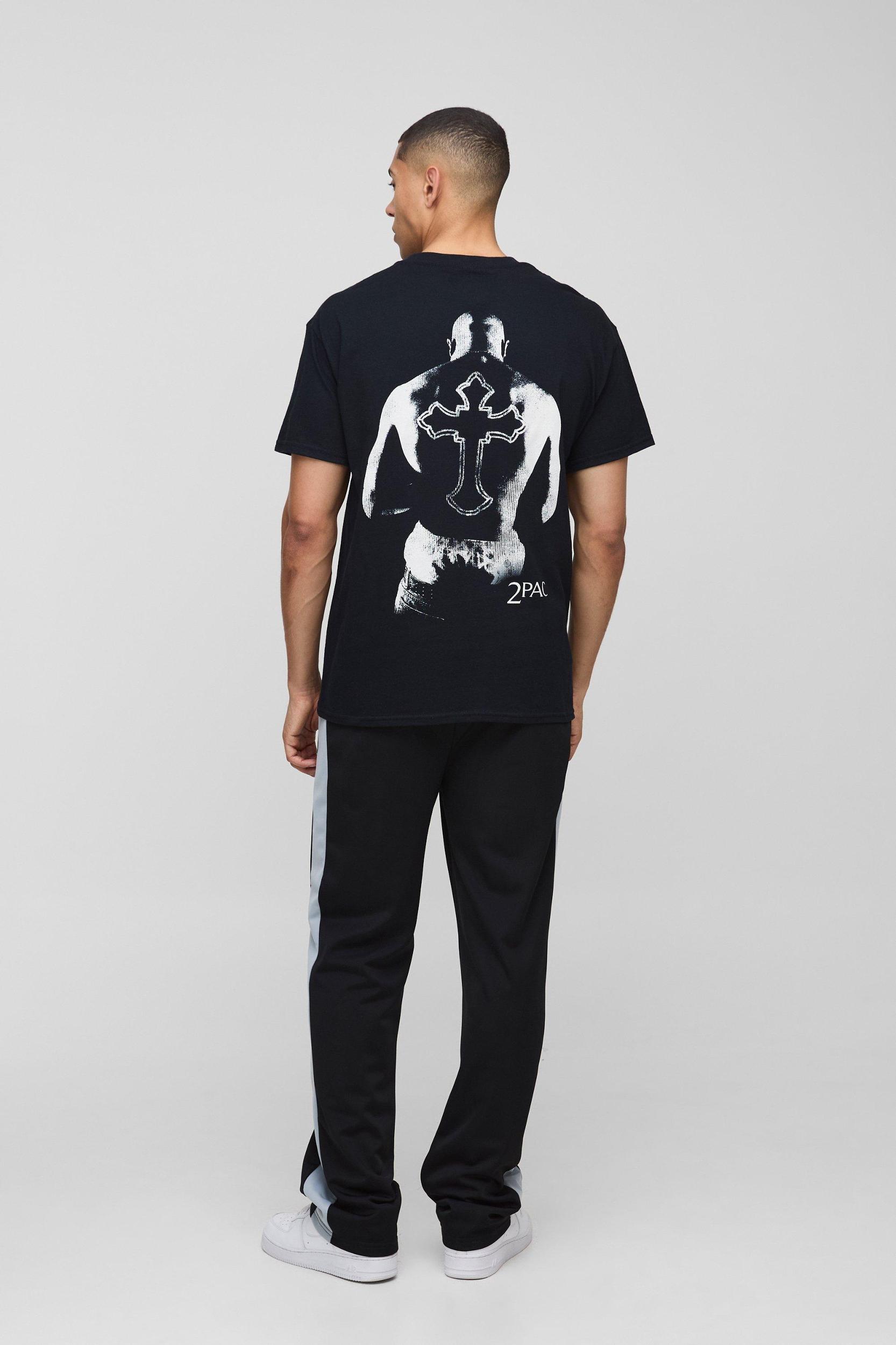 Oversized Tupac License Graphic T Shirt | boohooMAN USA Product Image