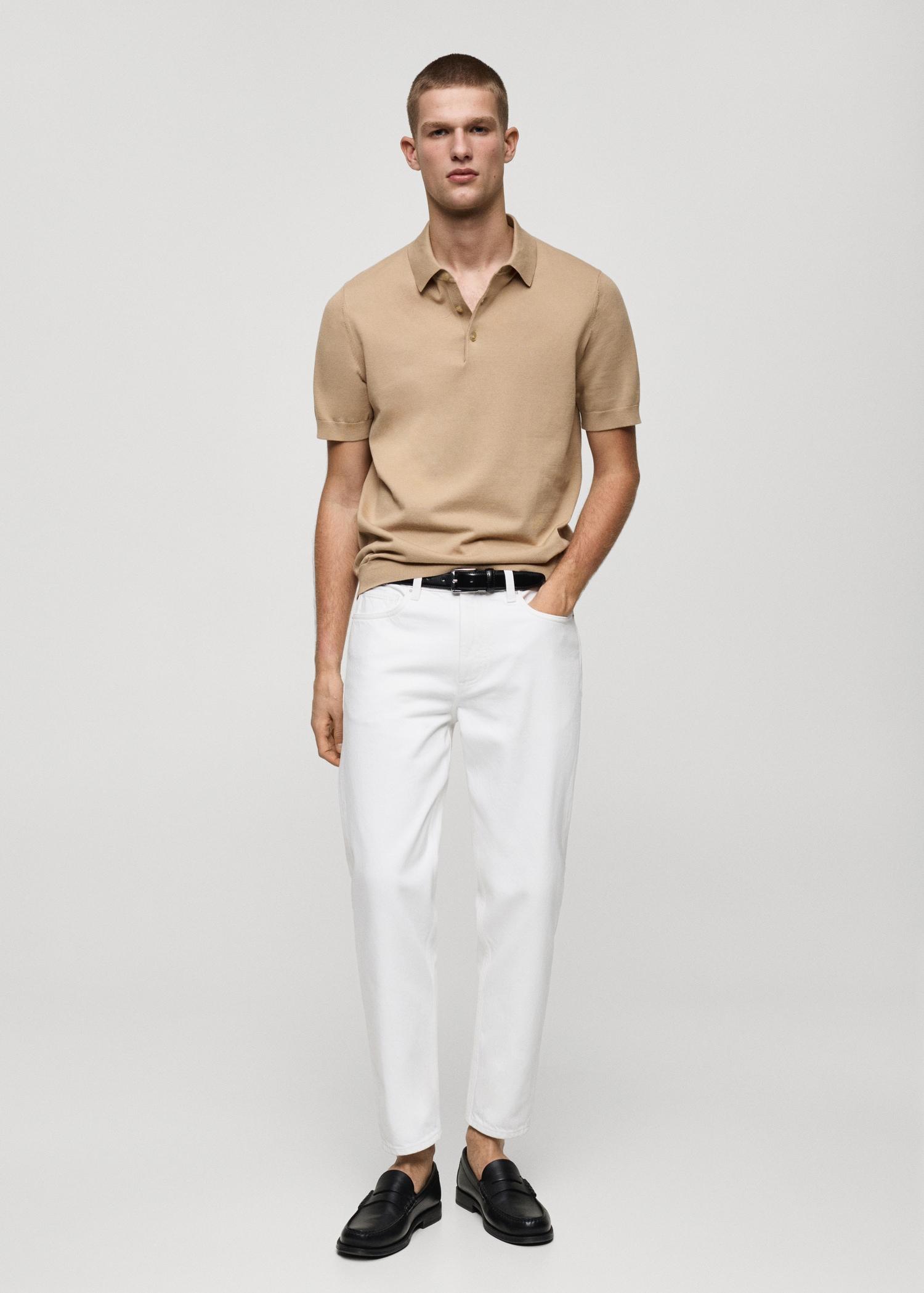 Cropped carrot-fit jeans - Men | MANGO USA Product Image