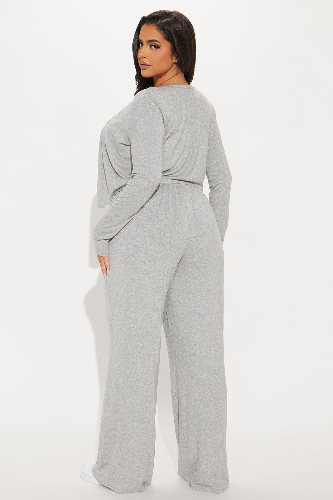 Callie 3 Piece Pant Set - Heather Grey Product Image