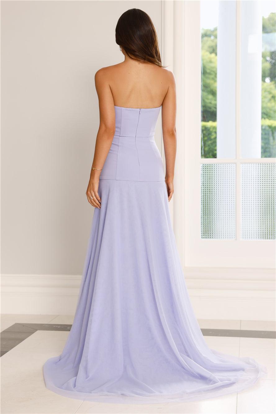 Candlelit Soirée Strapless Maxi Dress Lilac Product Image