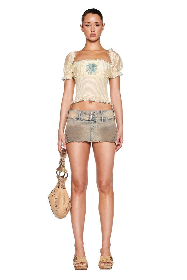 NYKKO SKORT - BEIGE : TAN WASH Product Image