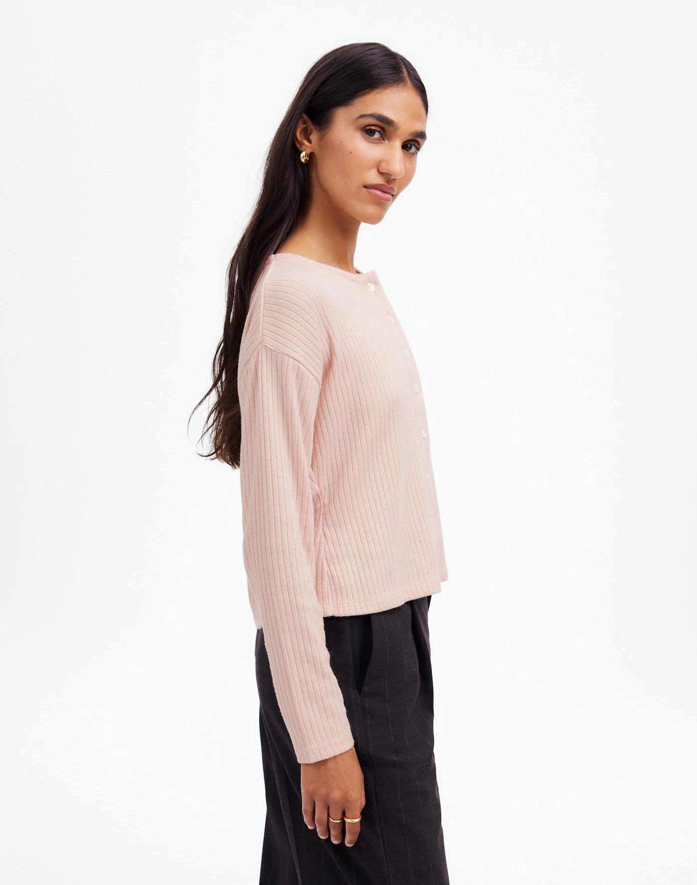 Relaxed Button-Front Cardigan Product Image