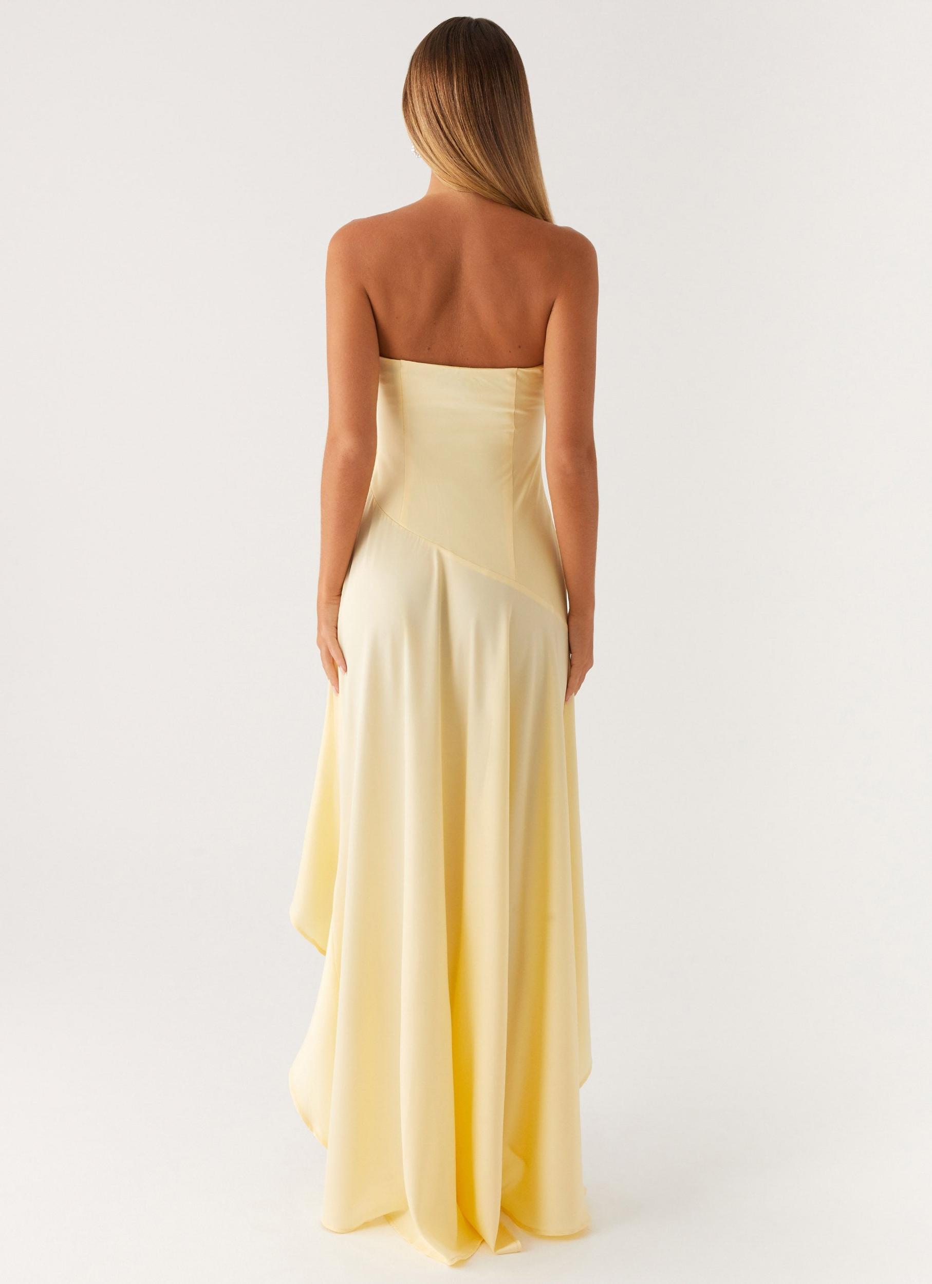 Bodie Maxi Dress - Pastel Yellow Product Image