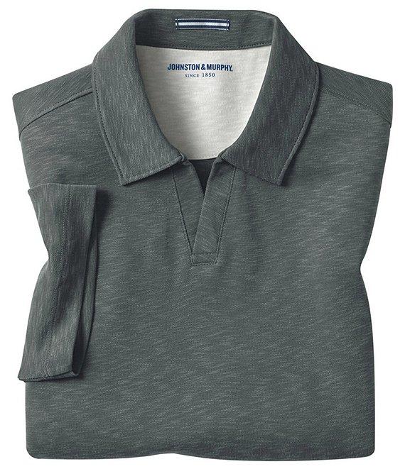Johnston & Murphy Vintage Slub Short Sleeve Jonny Collar Polo Shirt Product Image