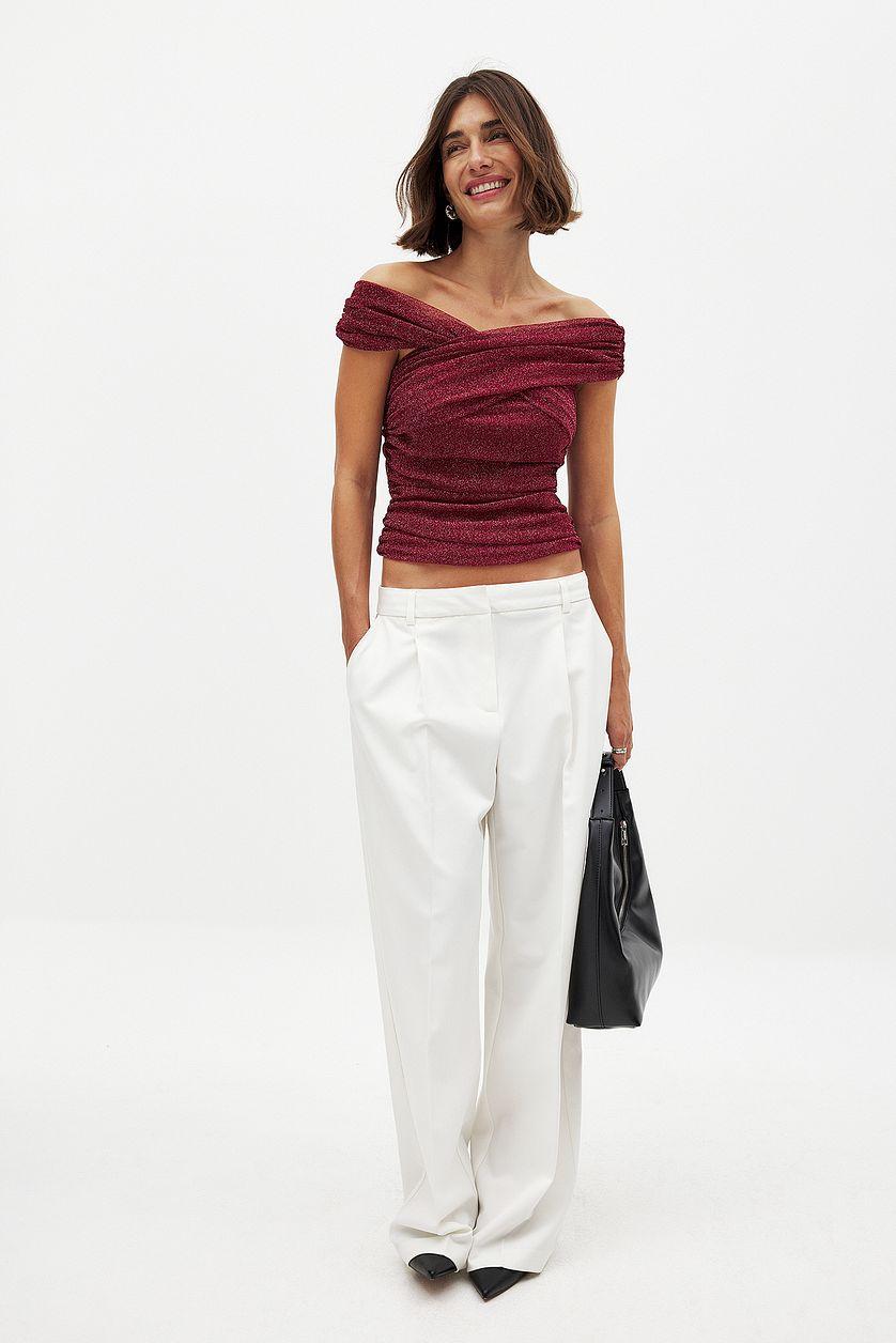 Off Shoulder Glitter Top Product Image