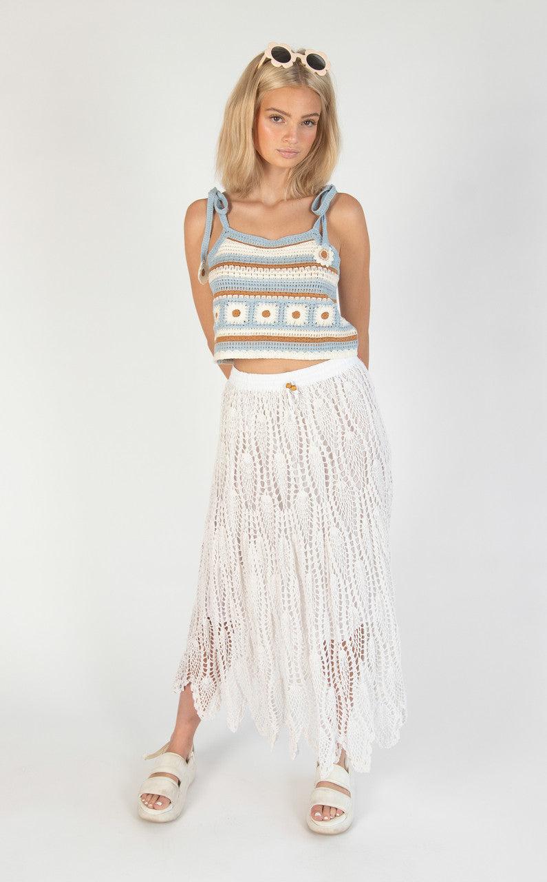 Natural Crochet Maxi Skirt Product Image