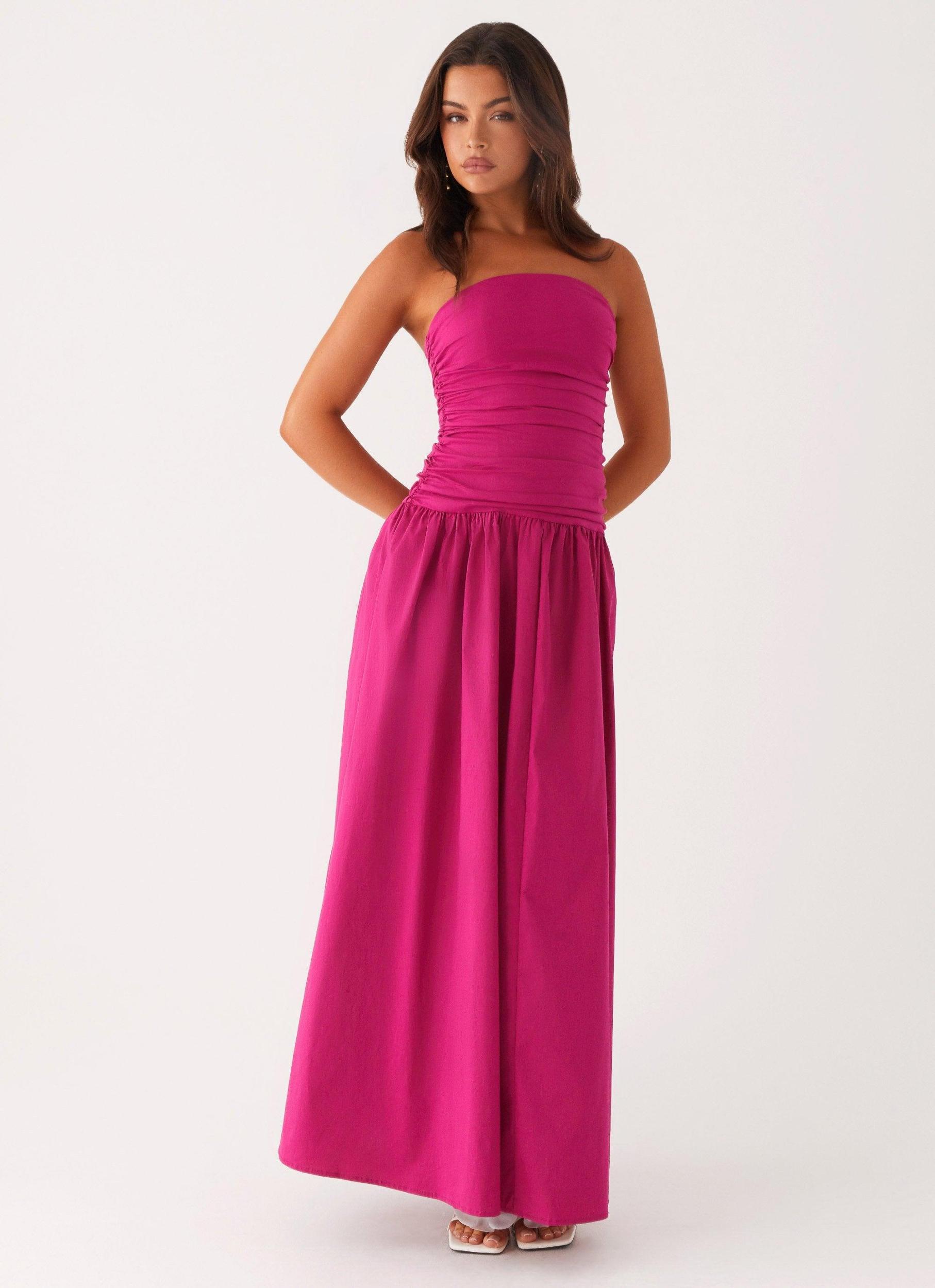 Carmel Maxi Dress - Fuchsia Product Image
