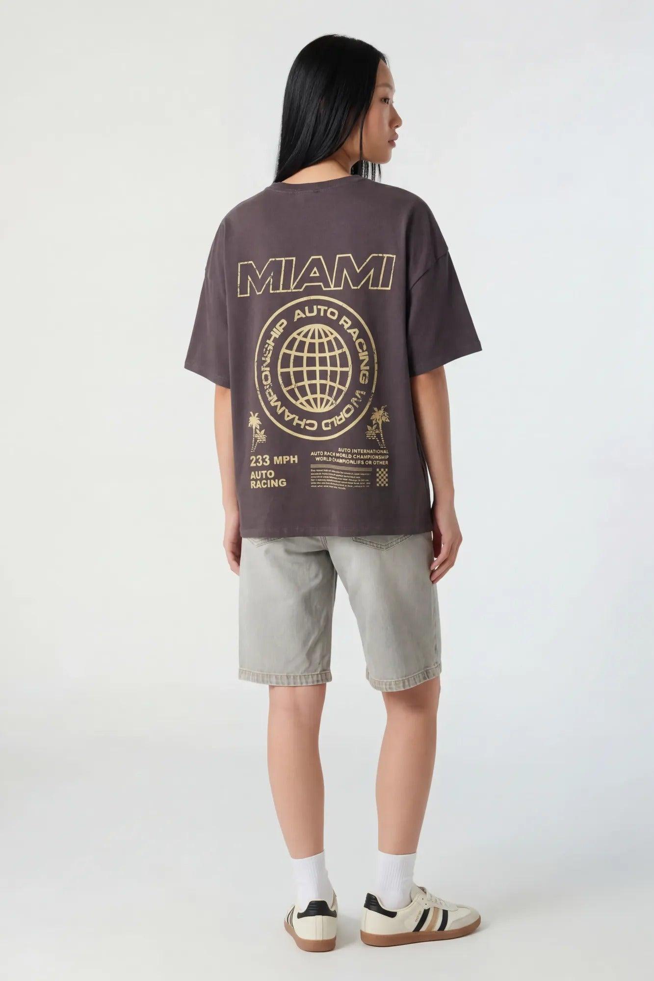 Luxe Heavy Cotton Graphic Oversized T-Shirt Female Product Image