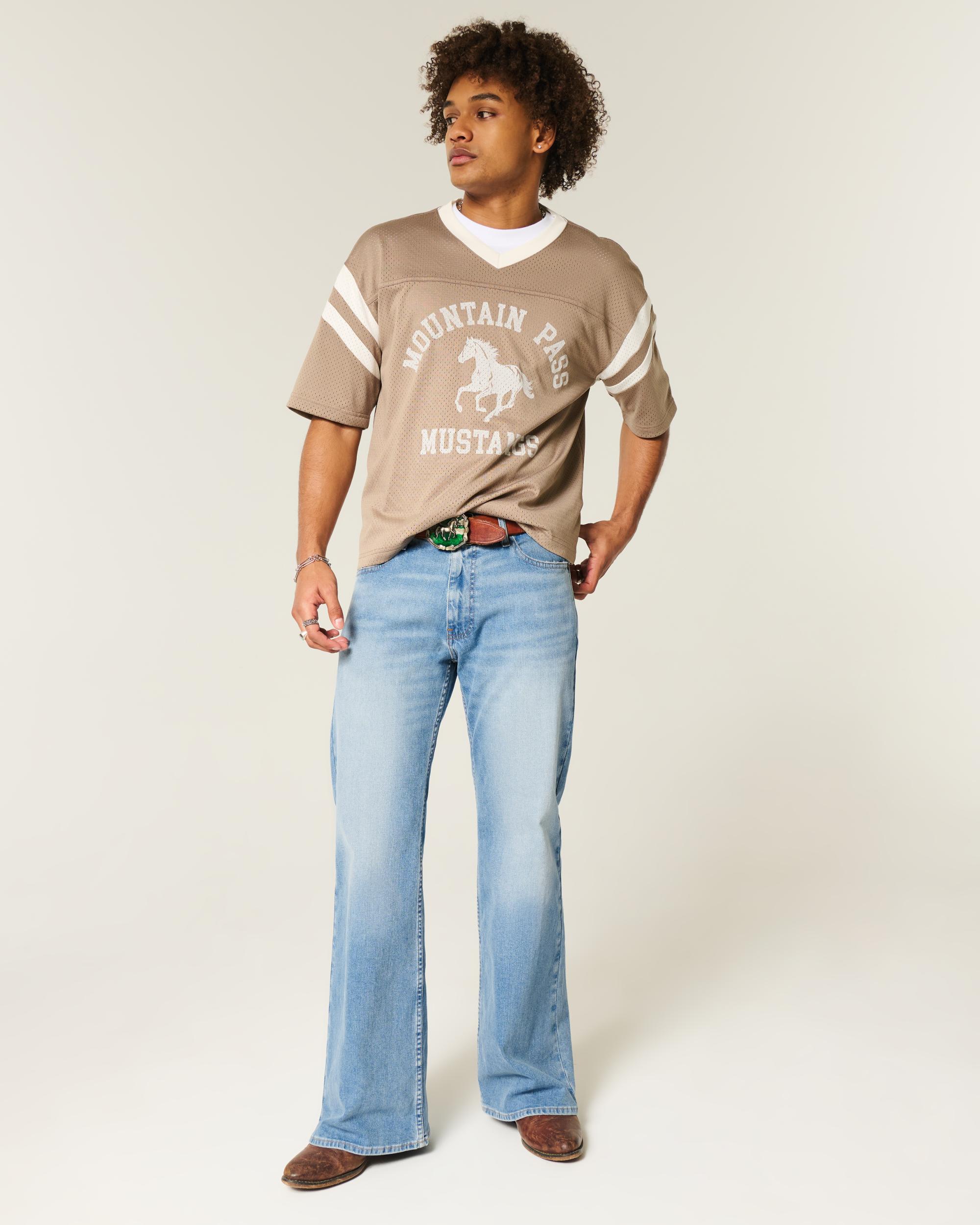 Medium Wash Flare Jeans Product Image
