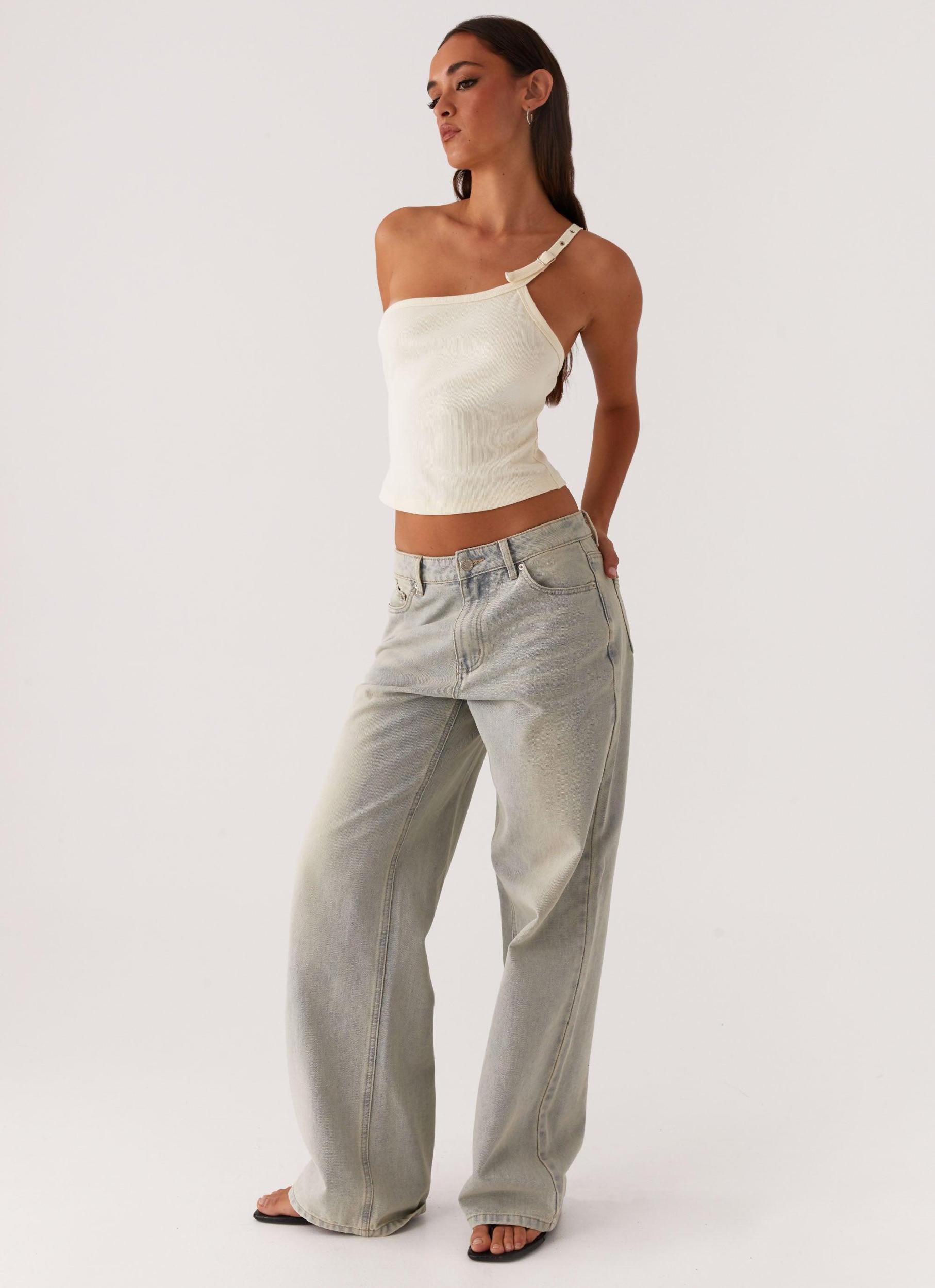 Keanna Low Rise Denim Jeans - Vintage Product Image