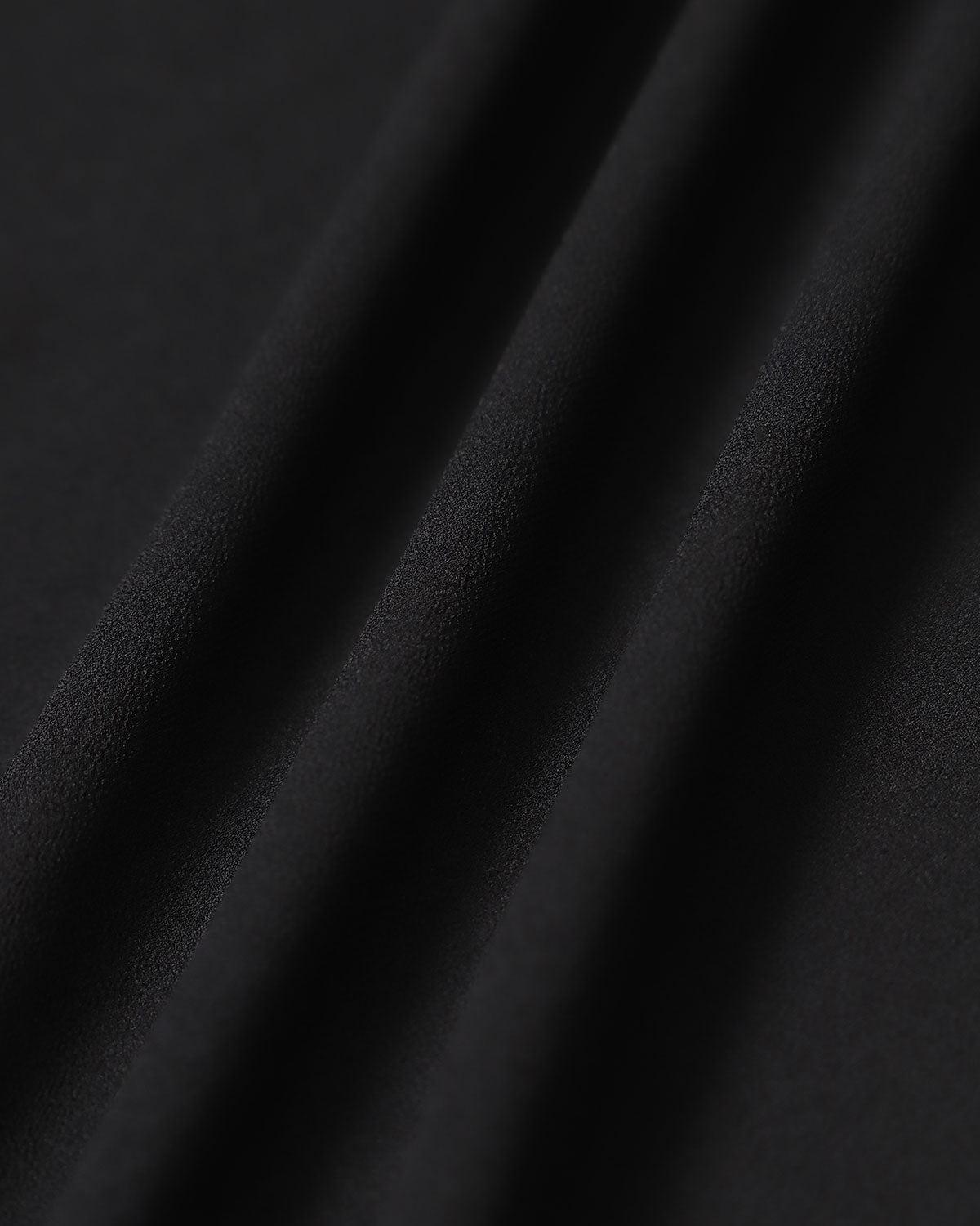 Black V Neck Chiffon Mini Dress Product Image