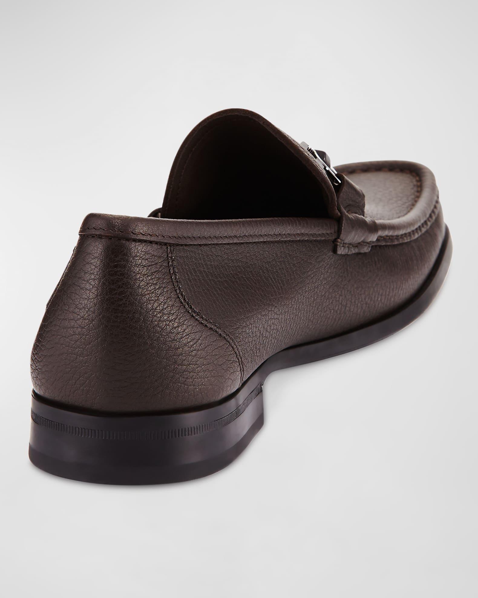 Men's Grandioso Grained Calfskin Gancini Loafer Product Image