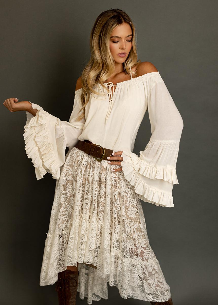 Leo Skirt in Cream Female Product Image