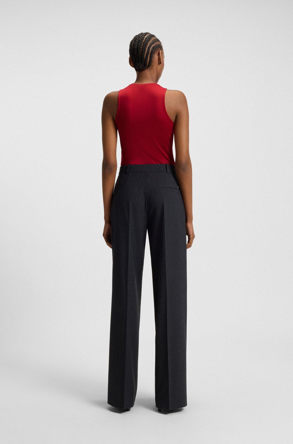 Stretch-jersey bodysuit with stacked logo Product Image