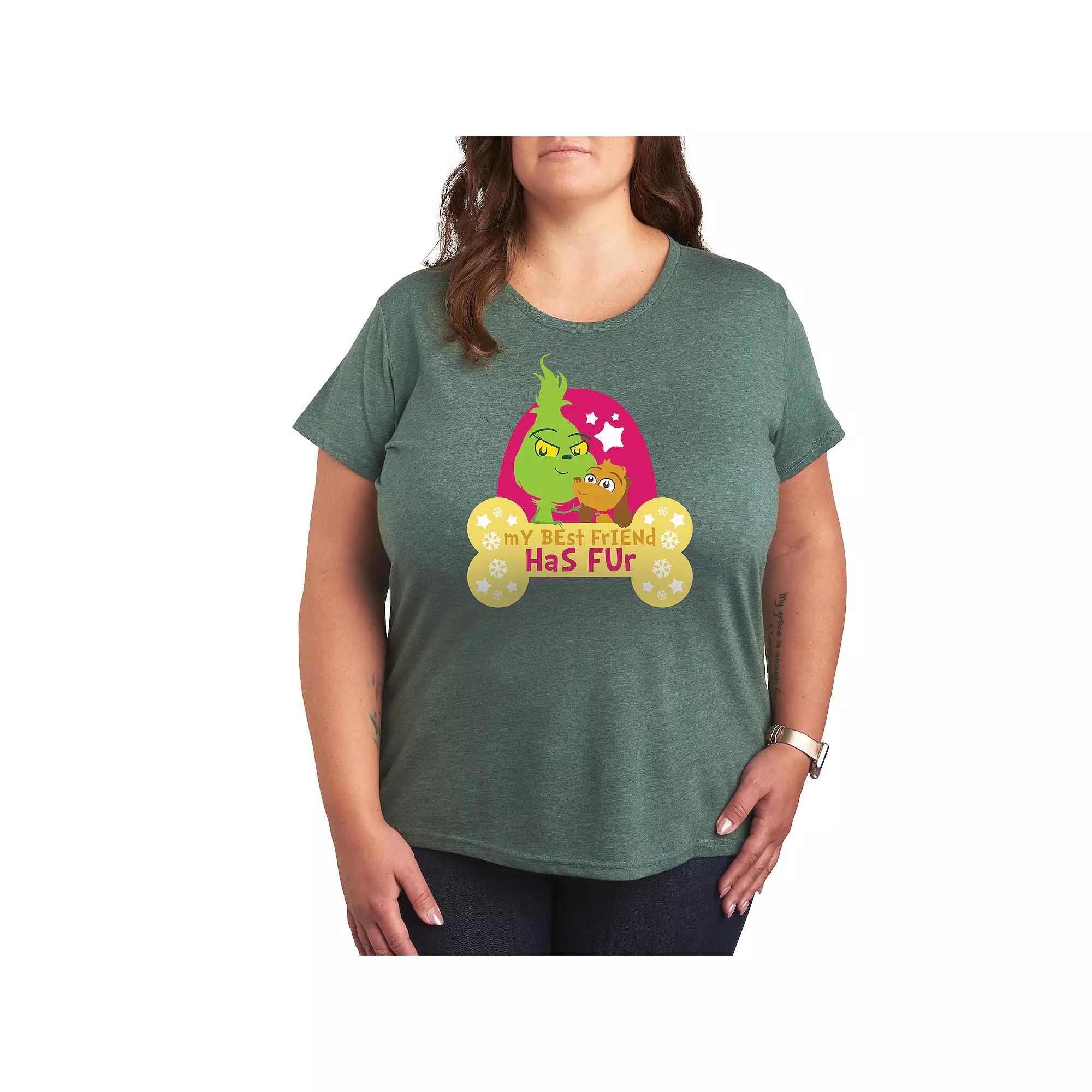 Plus Dr. Seuss Little Grinch Best Friend Has Fur Graphic Tee, Women's,  Product Image