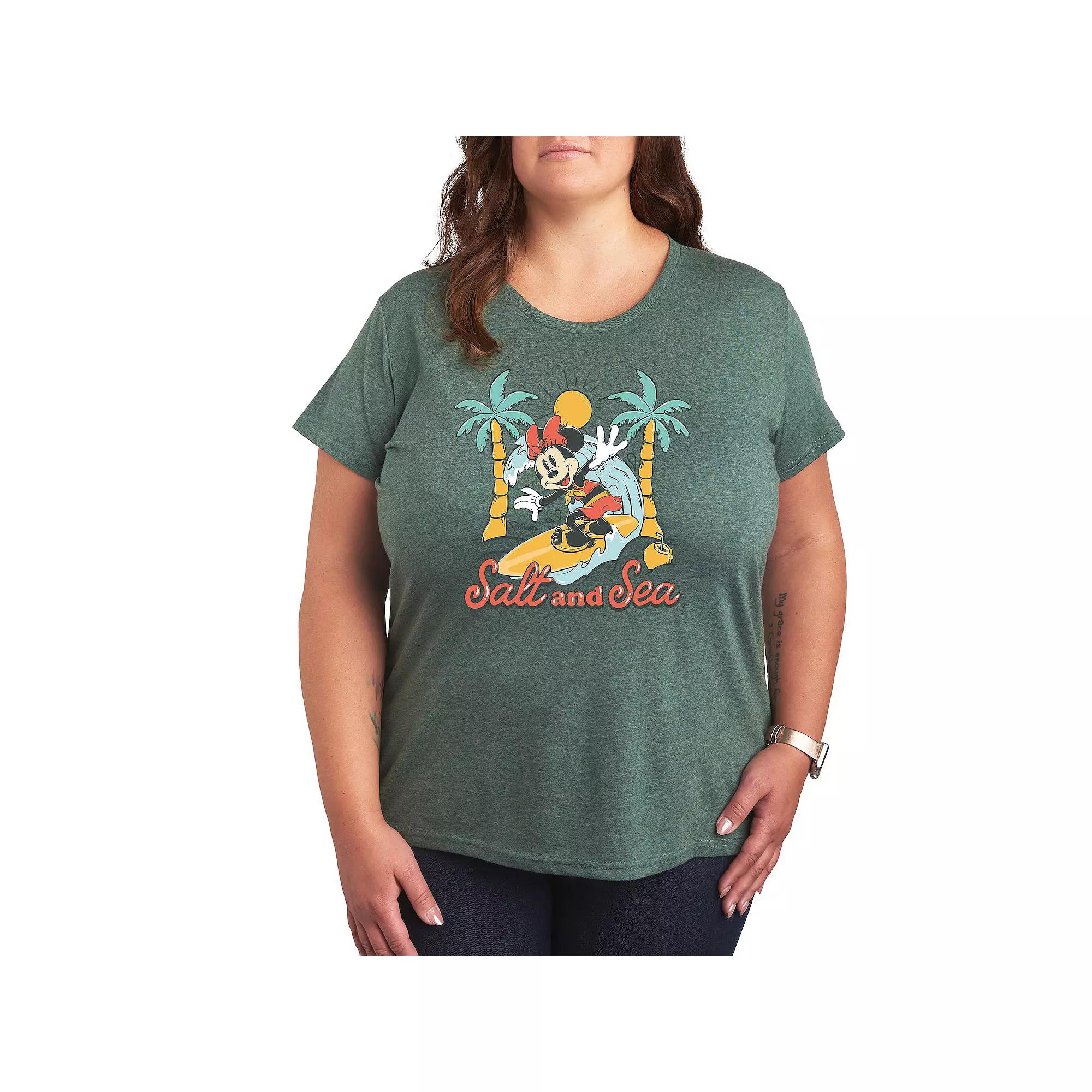 Disney's Minnie Mouse Plus Salt Sea Graphic Tee, Women's,  Product Image