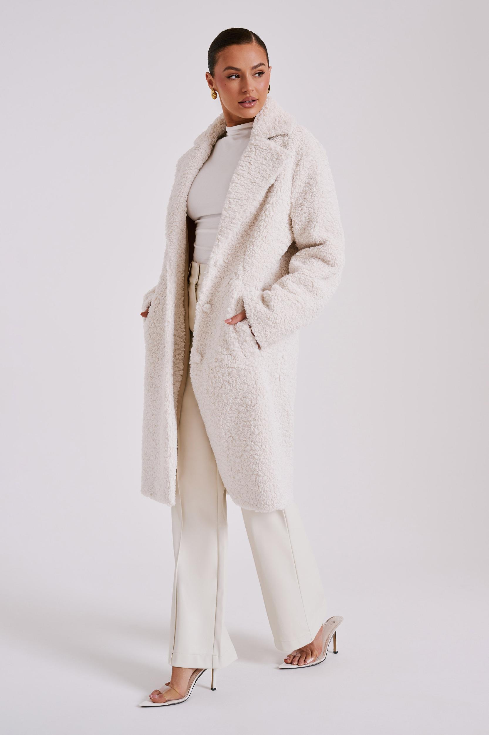 Izzy Boucle Coat - Cream Product Image