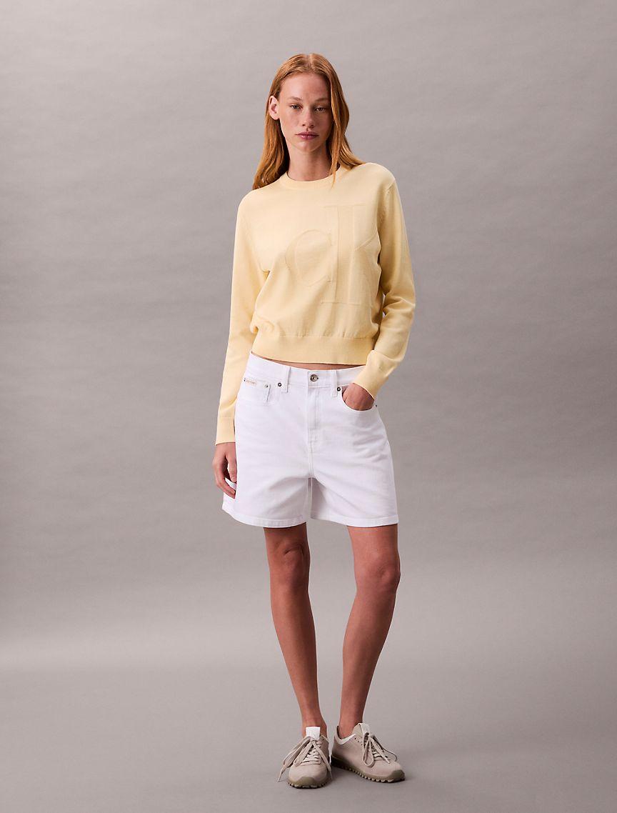 Smooth Cotton Monogram Logo Sweater Product Image