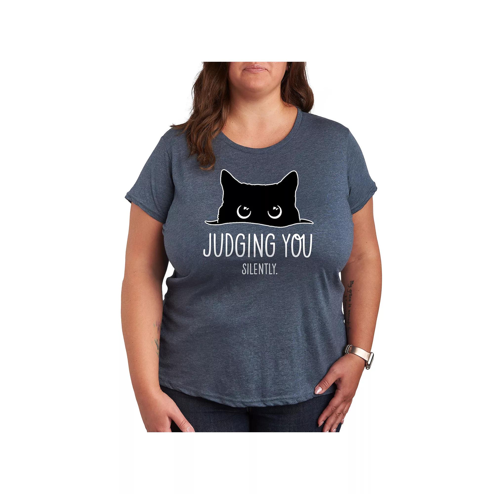 Plus Judging Silently Graphic Tee, Women's,  Product Image