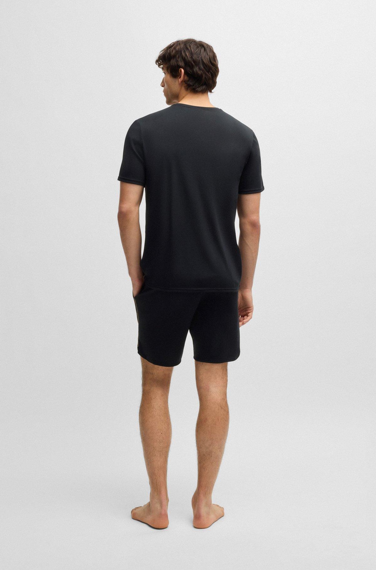 Stretch-jersey pajamas with overlock stitching Product Image