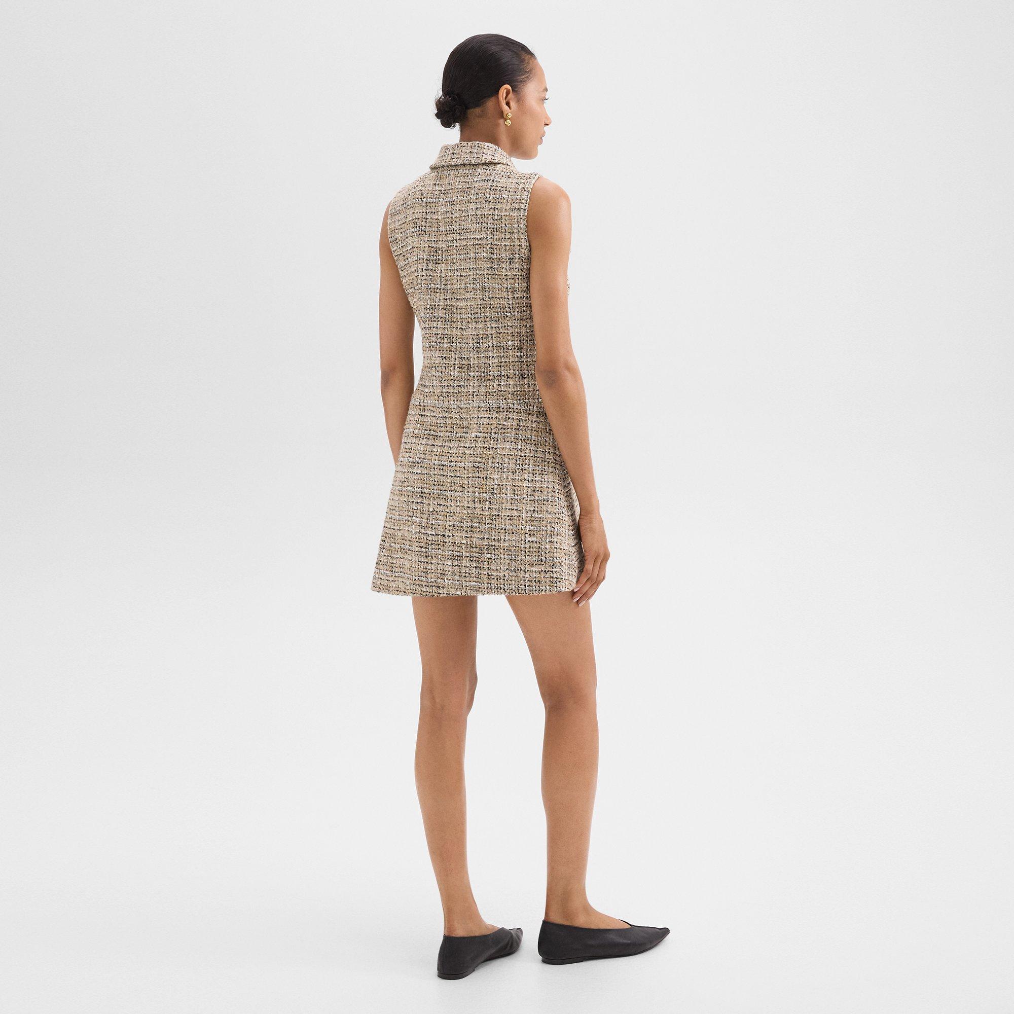 Mixed Tweed Military Dress| Theory Product Image