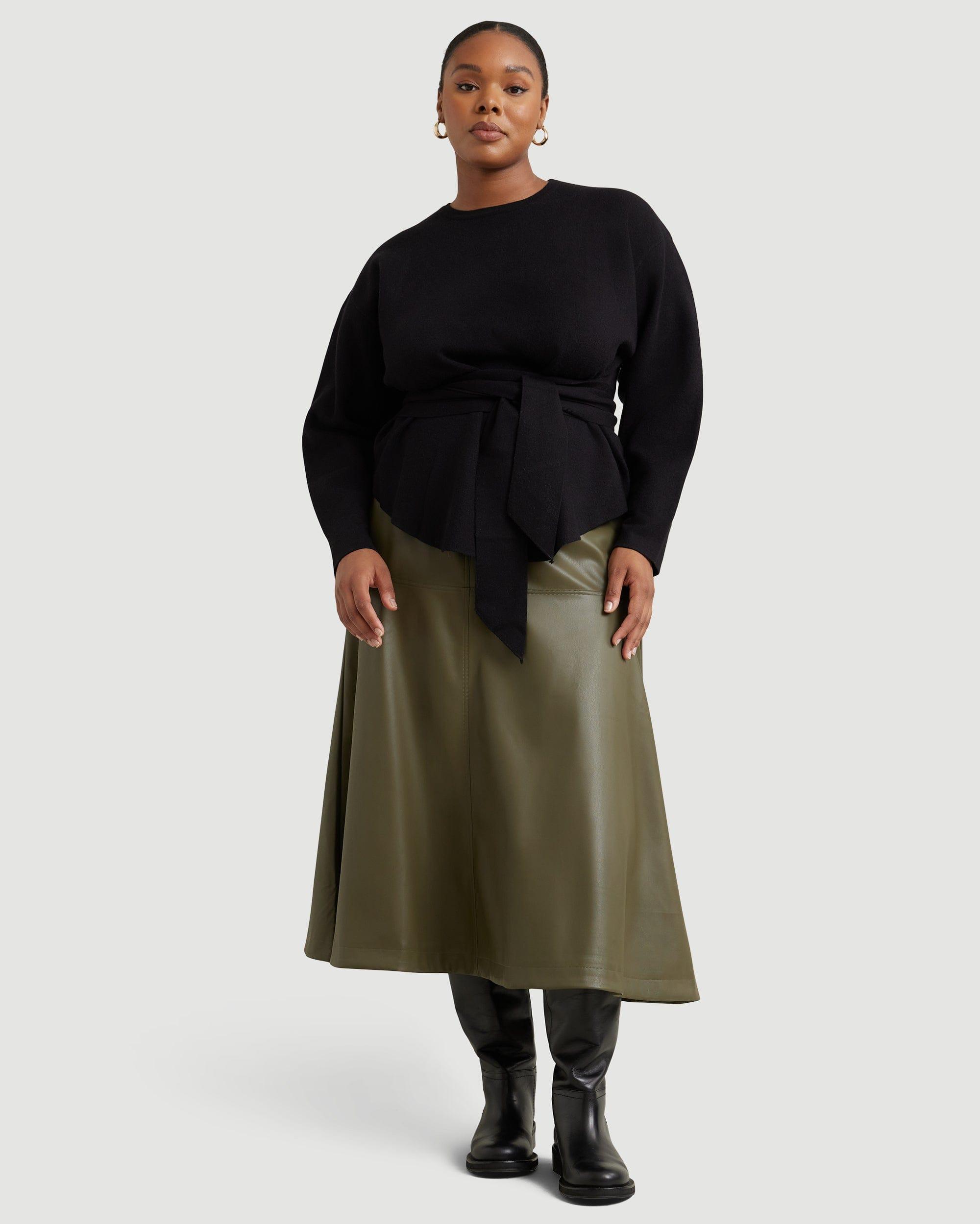 Nara Tie-Front Knit Sweater Product Image