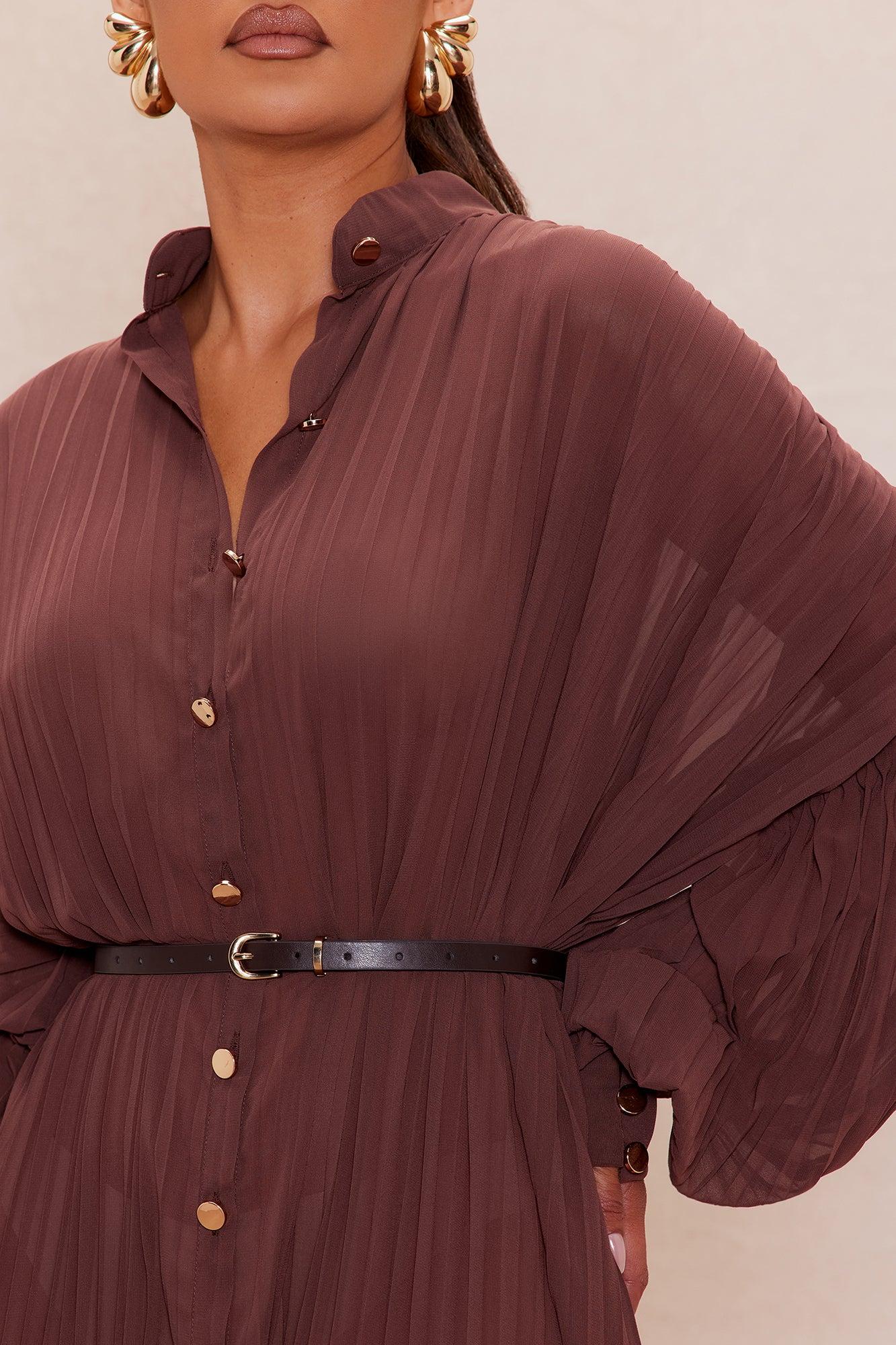 Marrisa Chiffon Maxi Dress - Brown Female Product Image