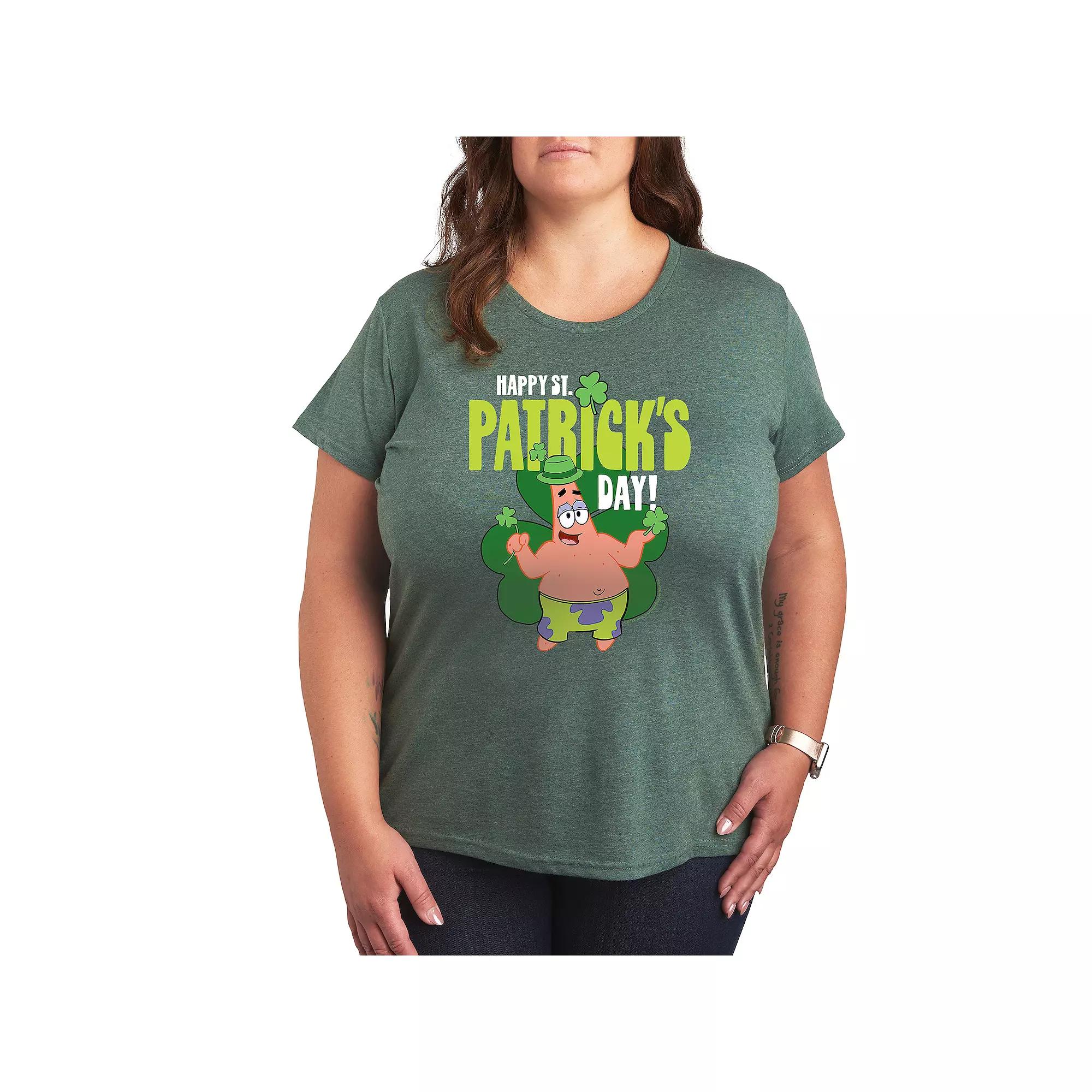 Plus SpongeBob SquarePants Happy St. Patrick's Day Graphic Tee, Women's,  Product Image