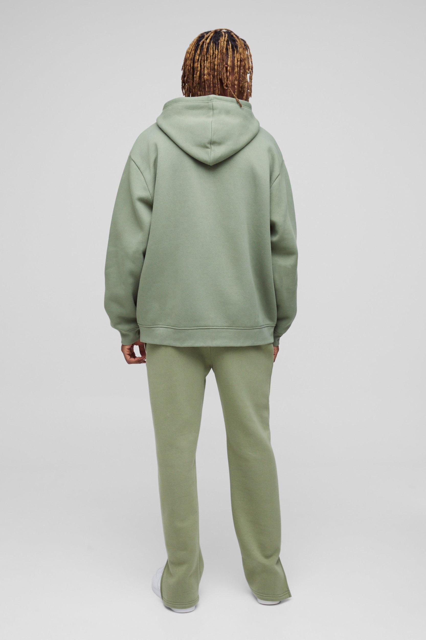 330GSM Tall Oversized Official Varsity Zip Thru Hoodie | boohooMAN USA Product Image