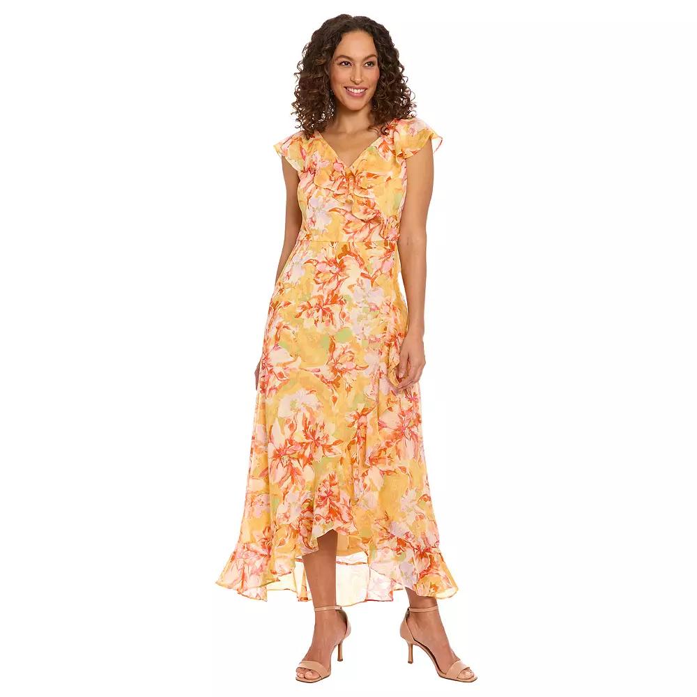 Women's London Times Ruffled Maxi Dress,  Product Image