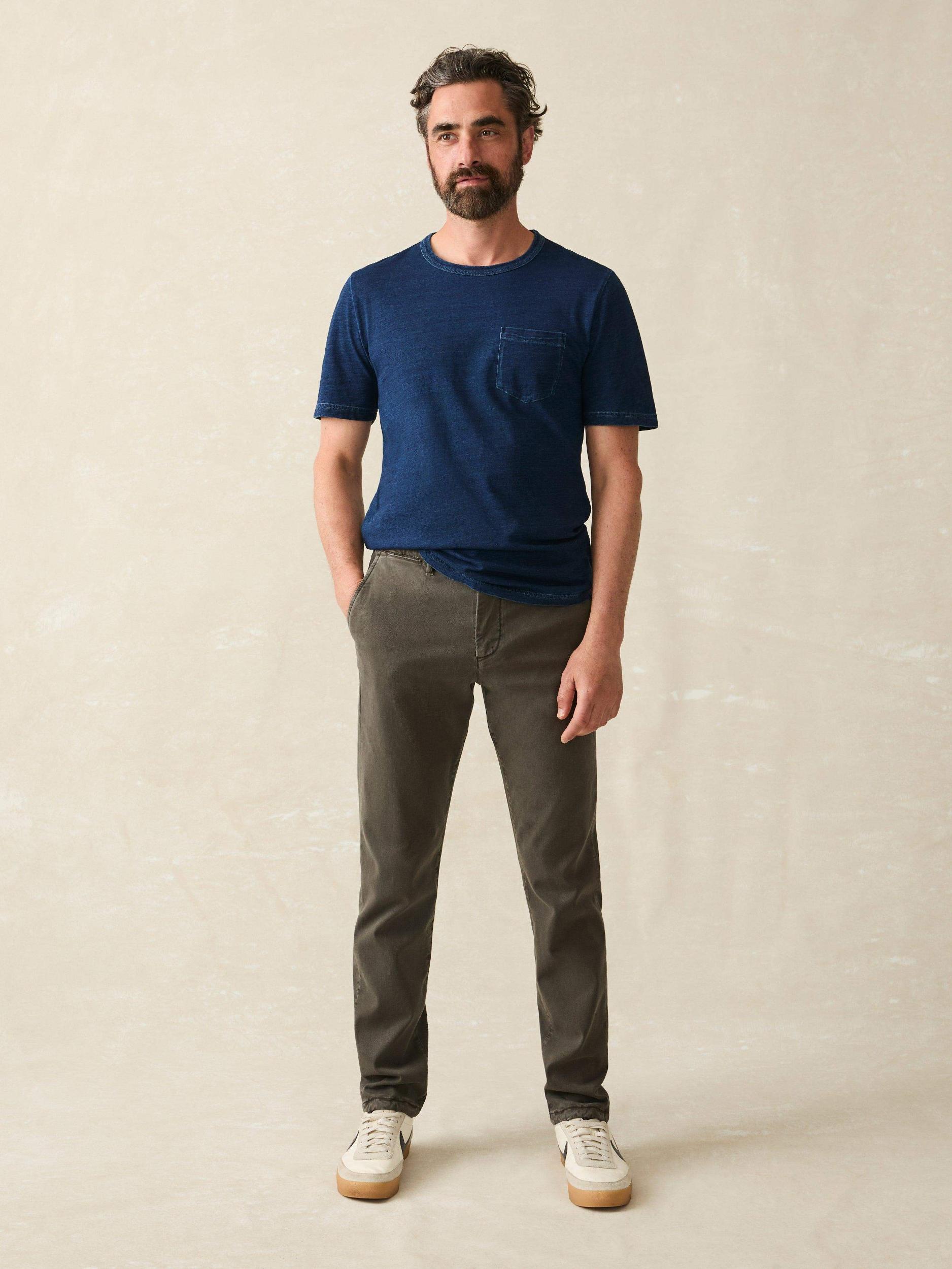 Short-Sleeve Indigo Pocket Tee - Midnight Wash Male Product Image