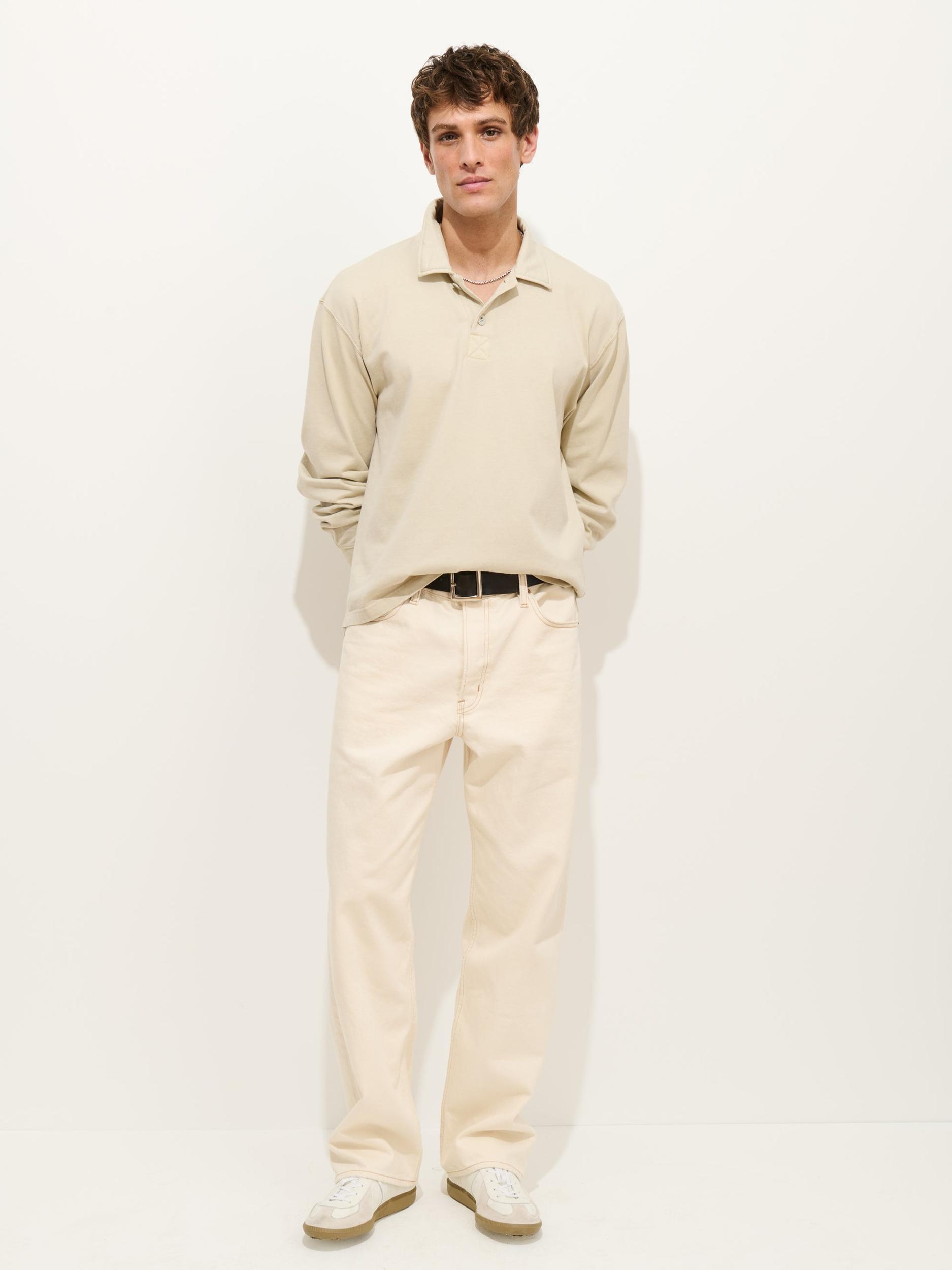 Garment Dyed Rugby Shirt In Cotton Jersey Product Image