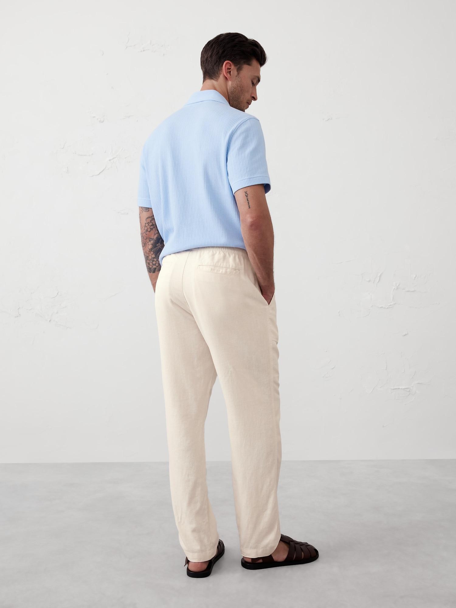 Linen-Blend Pull-On Pant Product Image