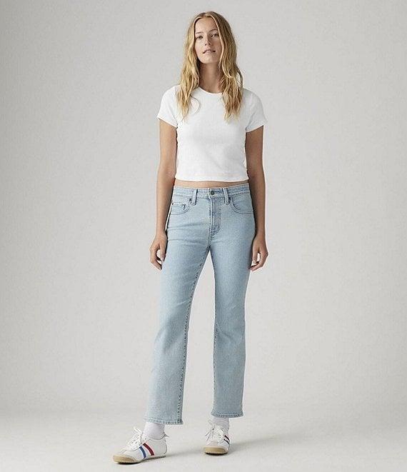 Levi's® 725 High Rise Mid Wash Kick Bootcut Ankle Jeans Product Image