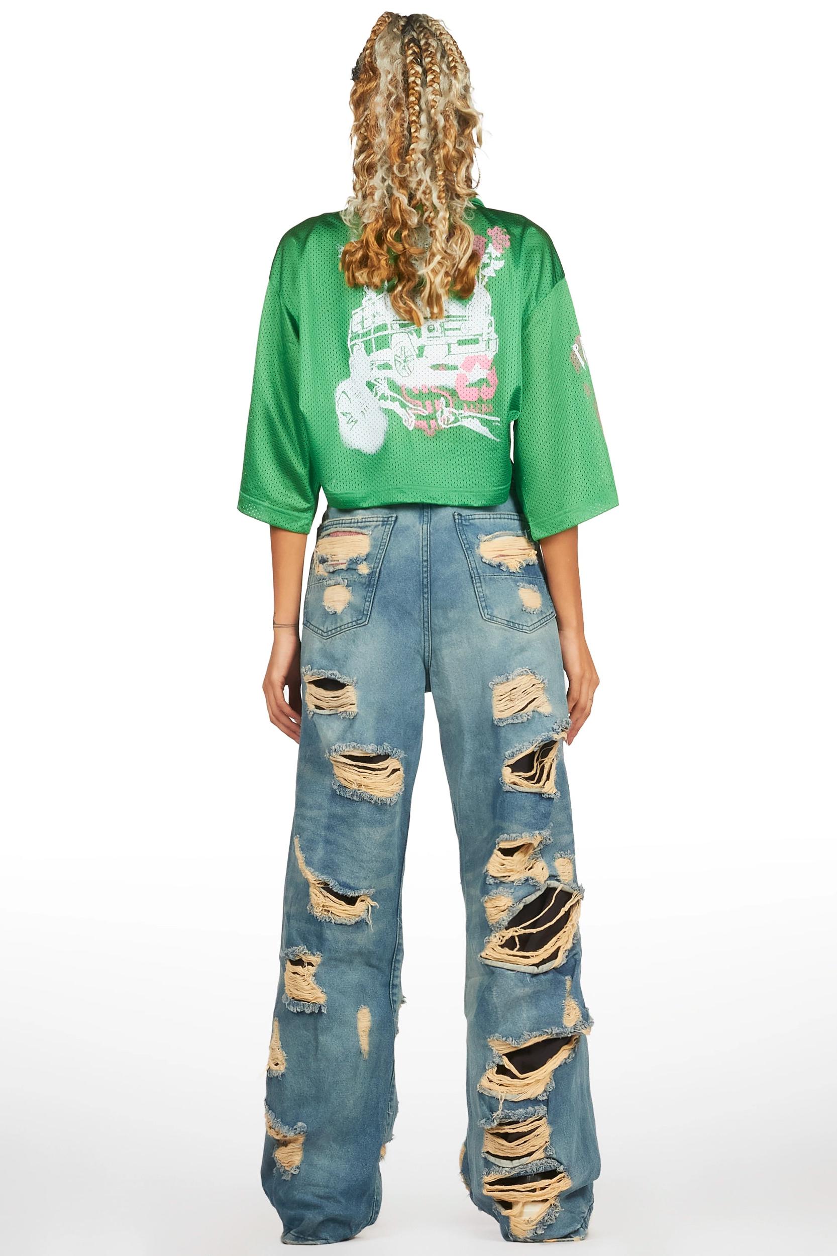 Tamyra Blue Baggy Jean Female Product Image