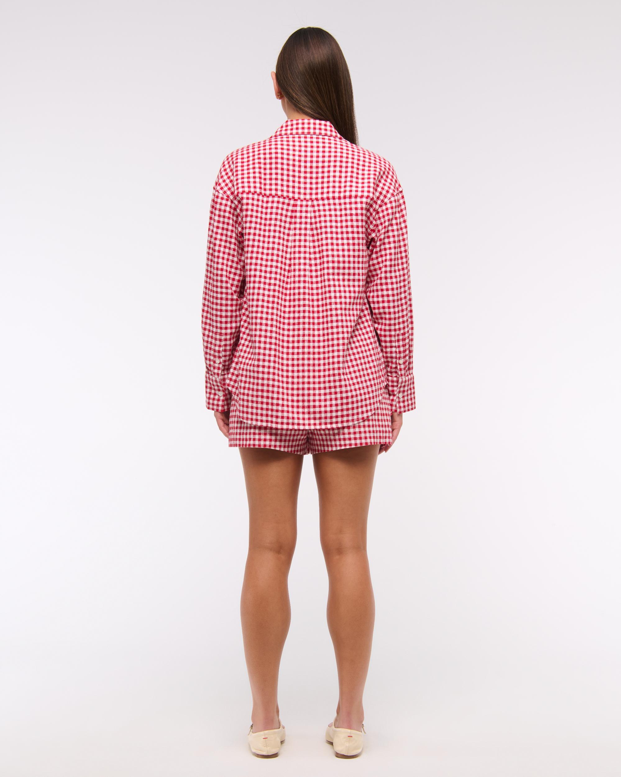 Oversized Linen-Blend Shirt Product Image