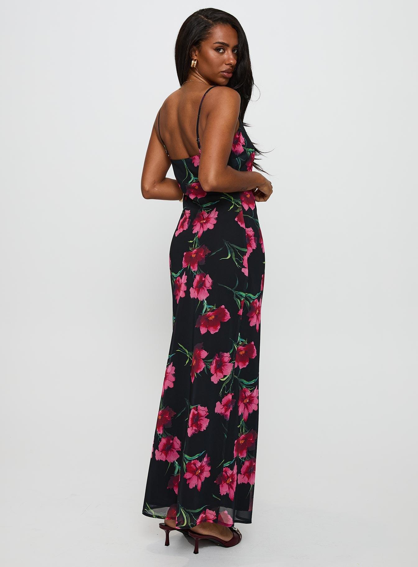 Emorie Bias Cut Maxi Dress Multi Floral Product Image