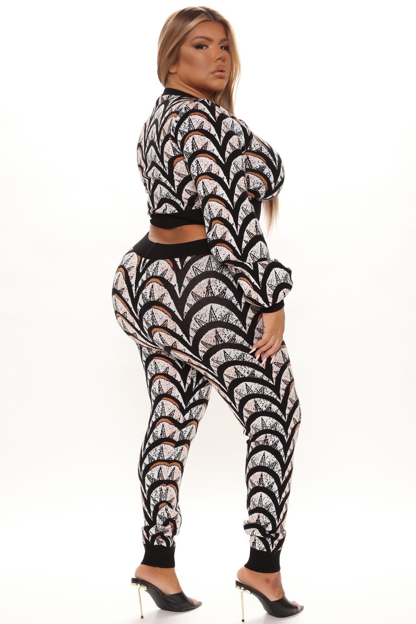 Don't Try So Sweater Pant Set - Black/combo Product Image