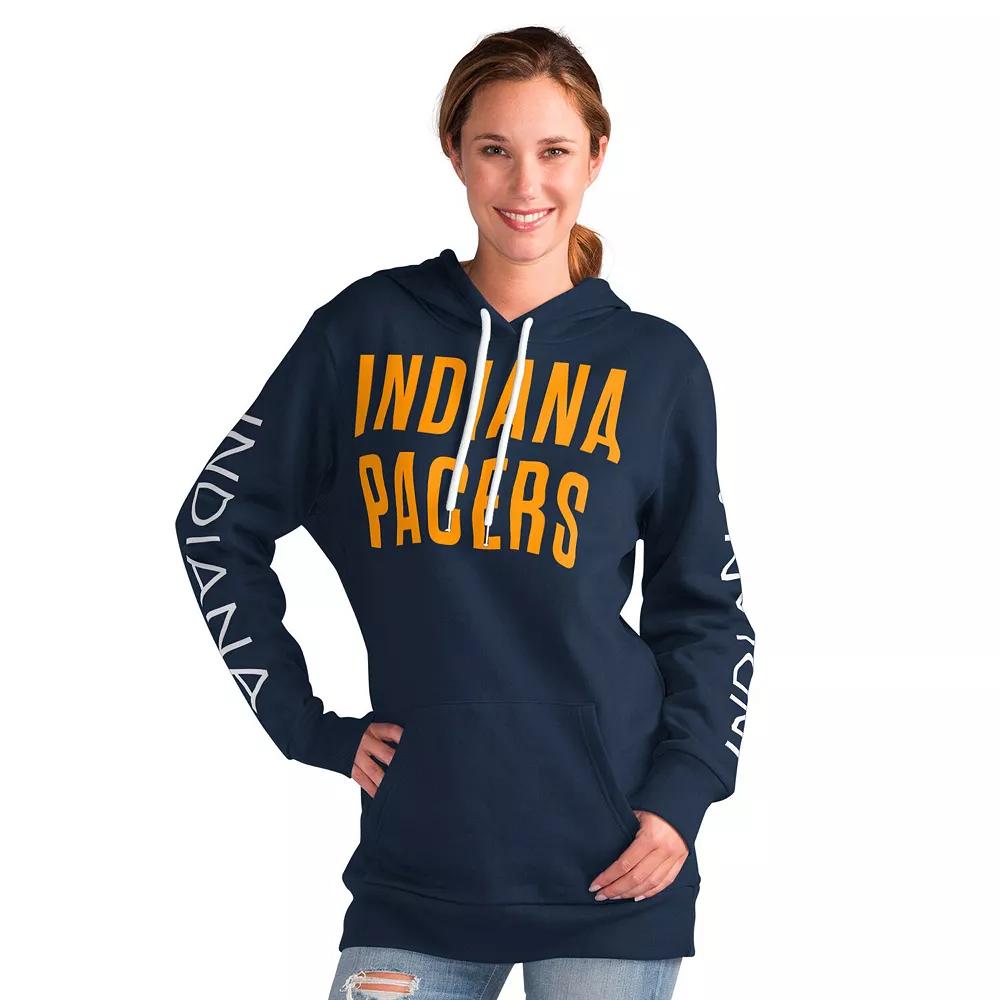 Women's G-III 4Her by Carl Banks Navy Indiana Pacers Base Coach Pullover Hoodie,  Product Image