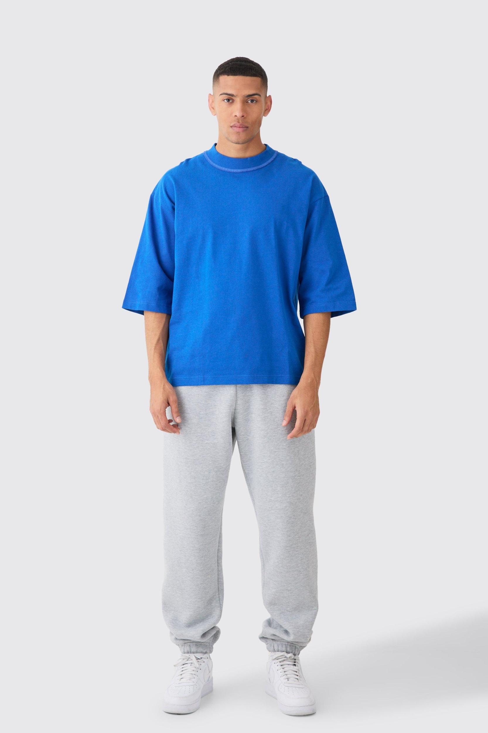 Oversized Heavy Layed On Neck Carded T-shirt | boohooMAN USA Product Image