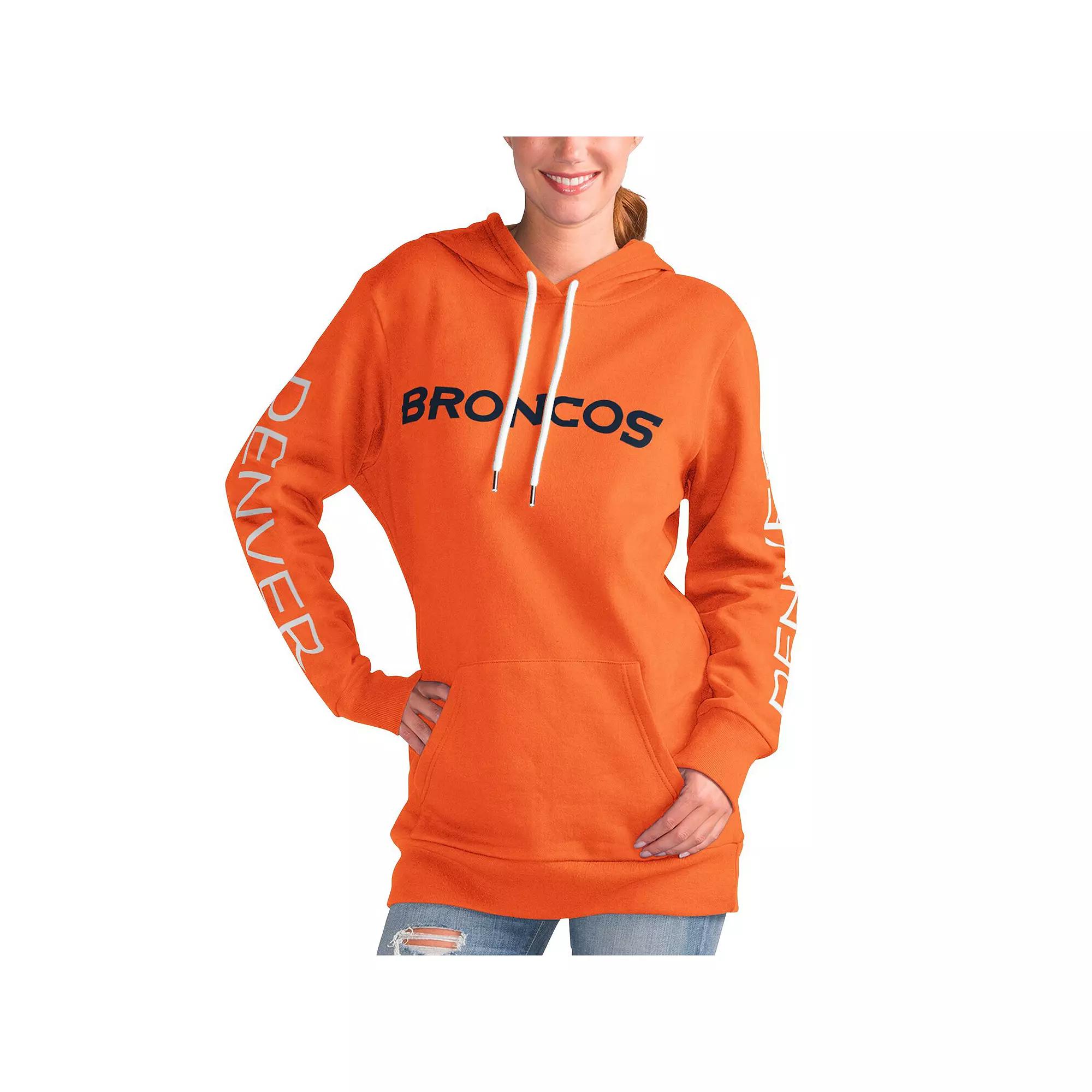 Women's G-III 4Her by Carl Banks Orange Denver Broncos Extra Inning Pullover Hoodie,  Product Image