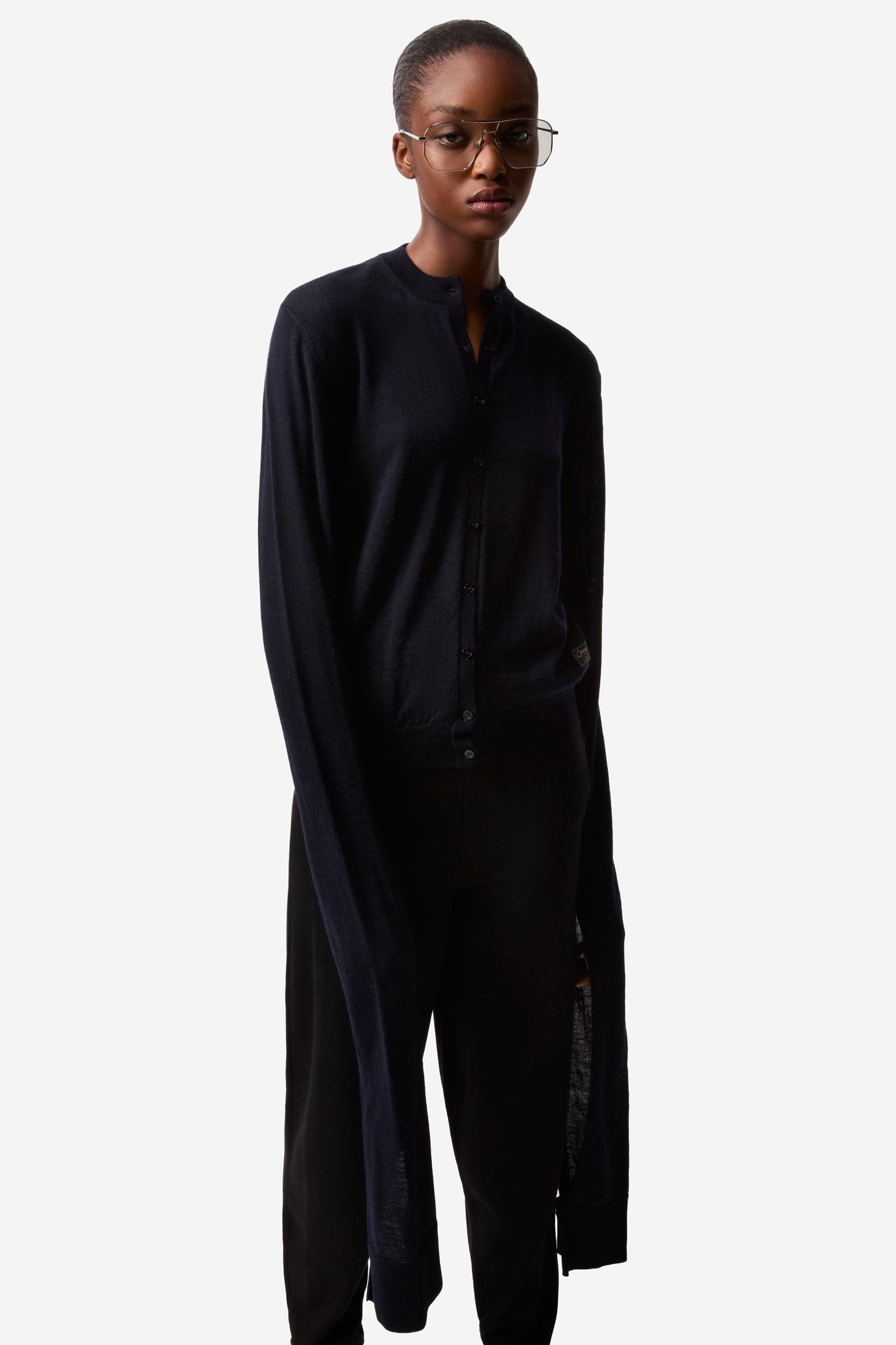 Knotted Sleeved Cardigan Product Image