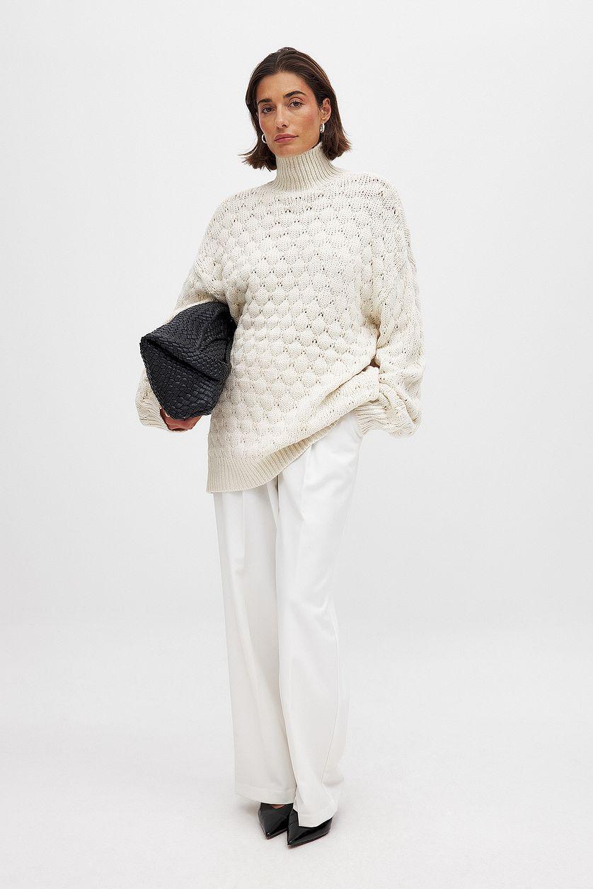 Polo Neck Knitted Sweater Product Image