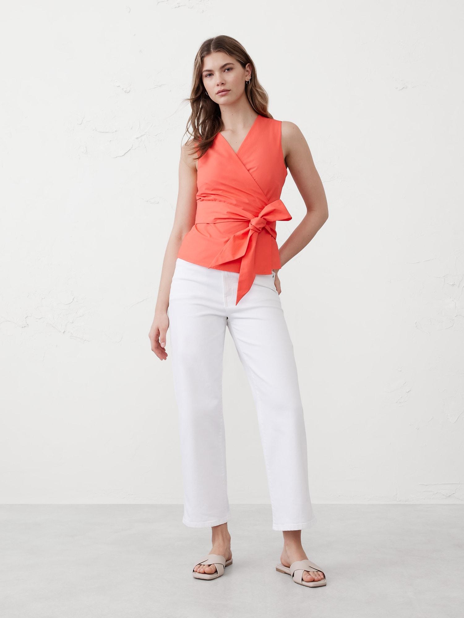 Wrapped Poplin Top Product Image