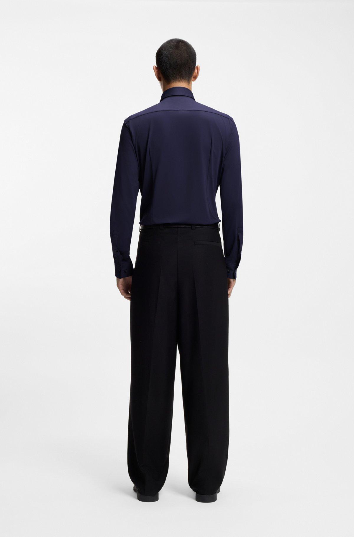 Slim-fit shirt in performance-stretch jersey Product Image