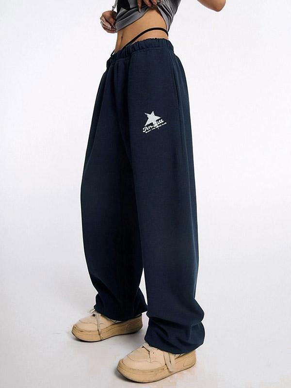 Star Print High Waist Stretchy Sweatpants Product Image
